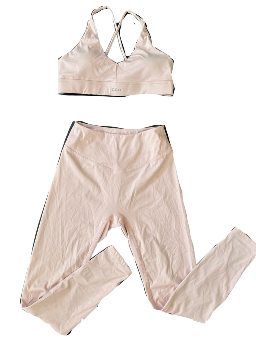 C&C California Blush Pink High-Waist Leggings & Sports Bra Set